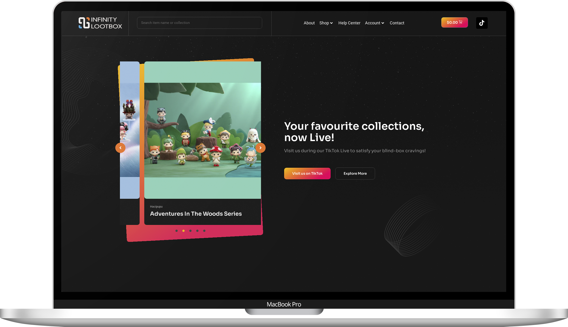 Infinity Lootbox Homepage