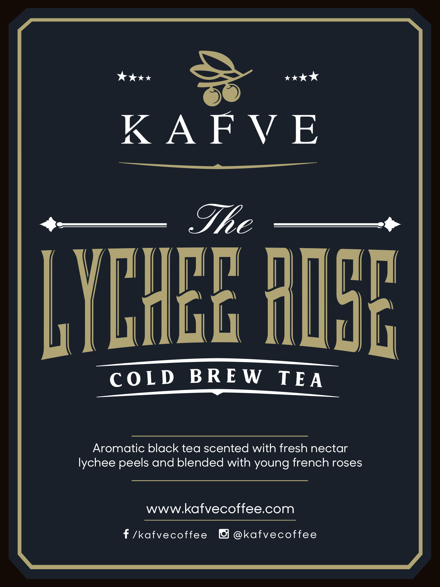 KAFVE Cold Brew Tea — Lychee Rose