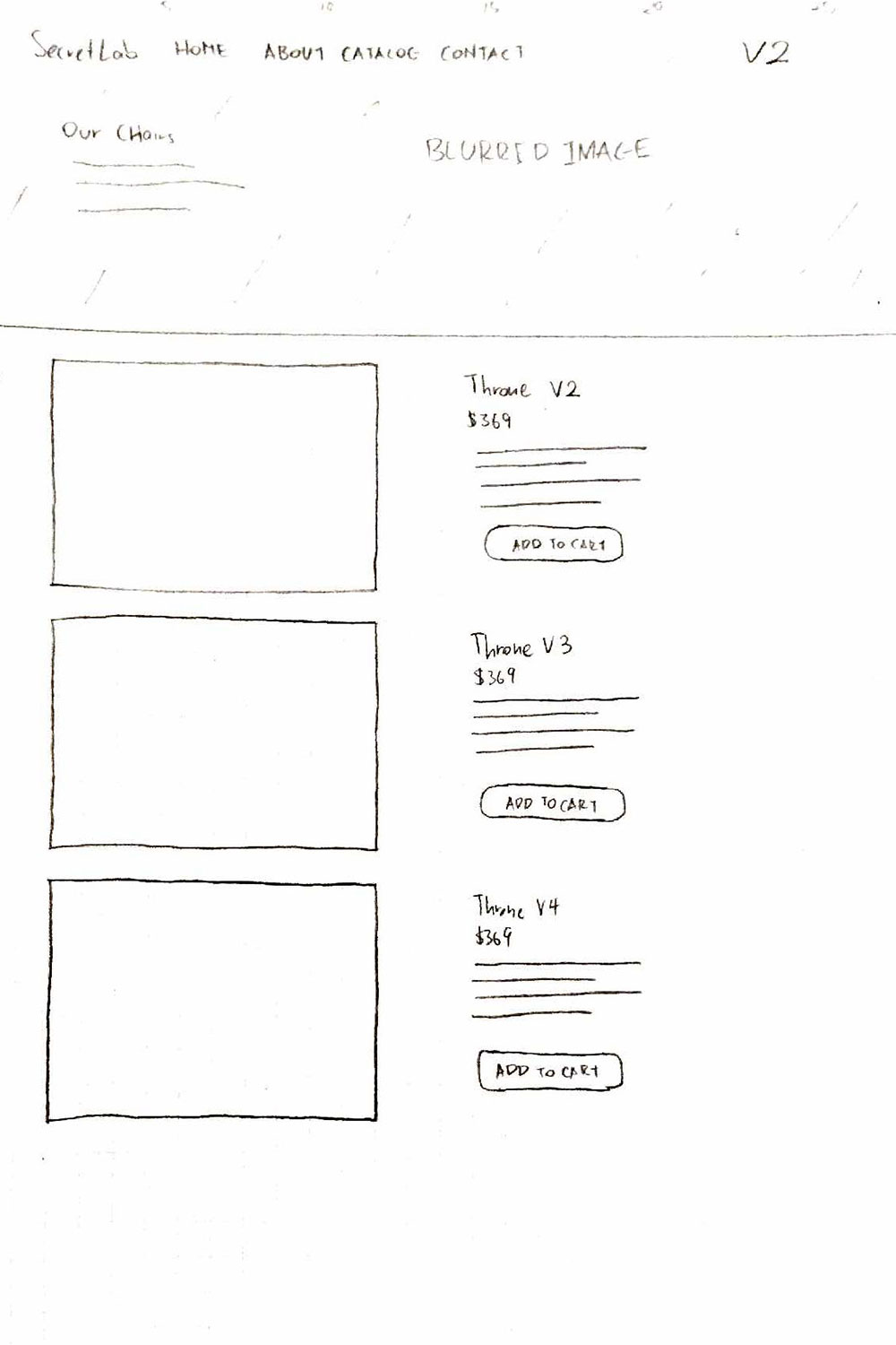Secretlab Product Listing Wireframe A